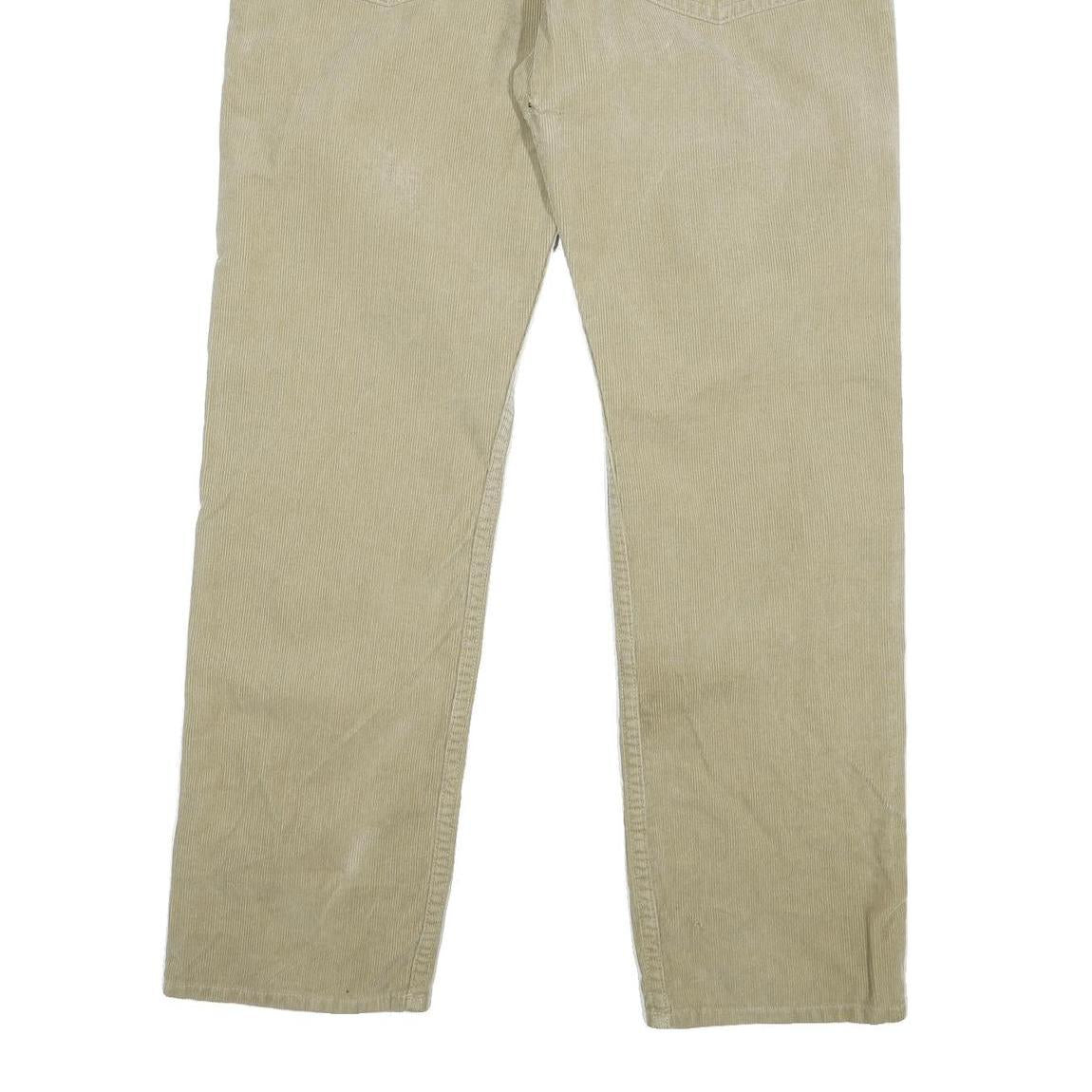 CARHARTT Mens Cotton Blend Beige Relaxed Straight Trousers W38 L32 Workwear