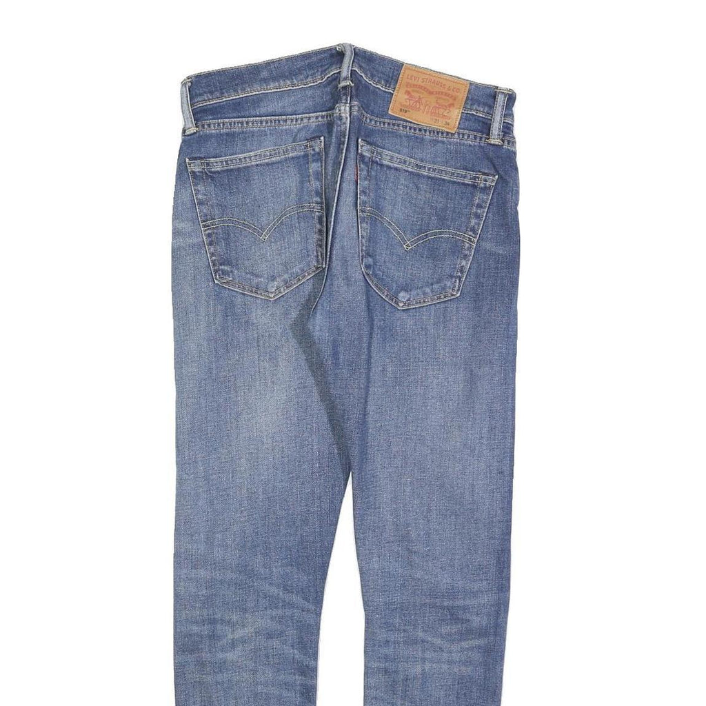 LEVI'S 519 Mens Slim Jeans Blue Denim Medium W31 L28 Zip Closure