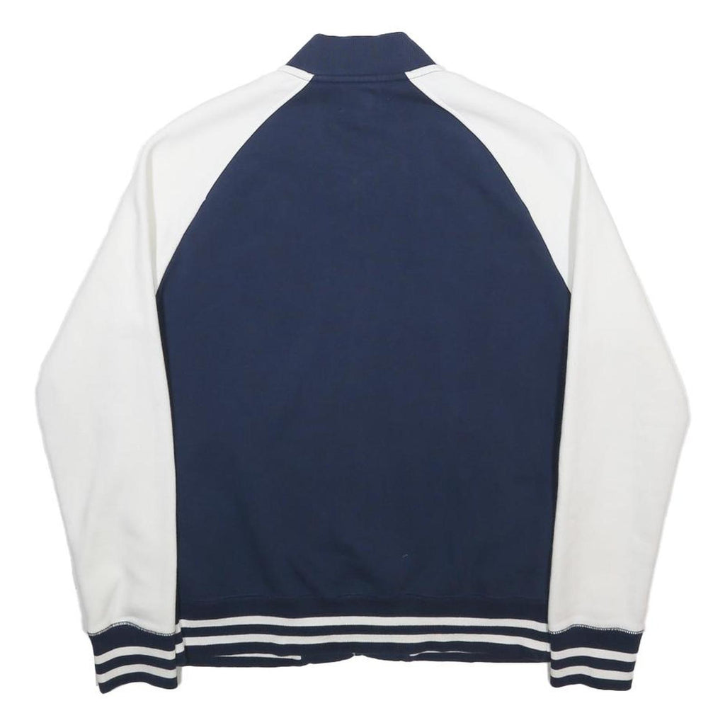 CONVERSE Mens Navy & White Bomber Jacket S Cotton Blend Zip Casual