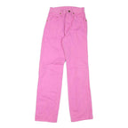 WRANGLER Womens Pink Regular Straight Denim Jeans W24 L29 Classic Fit Zip