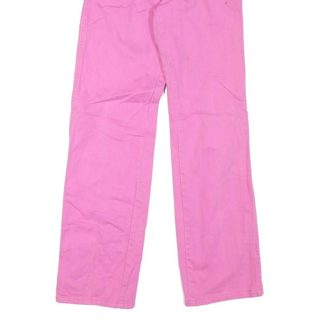WRANGLER Womens Pink Regular Straight Denim Jeans W24 L29 Classic Fit Zip