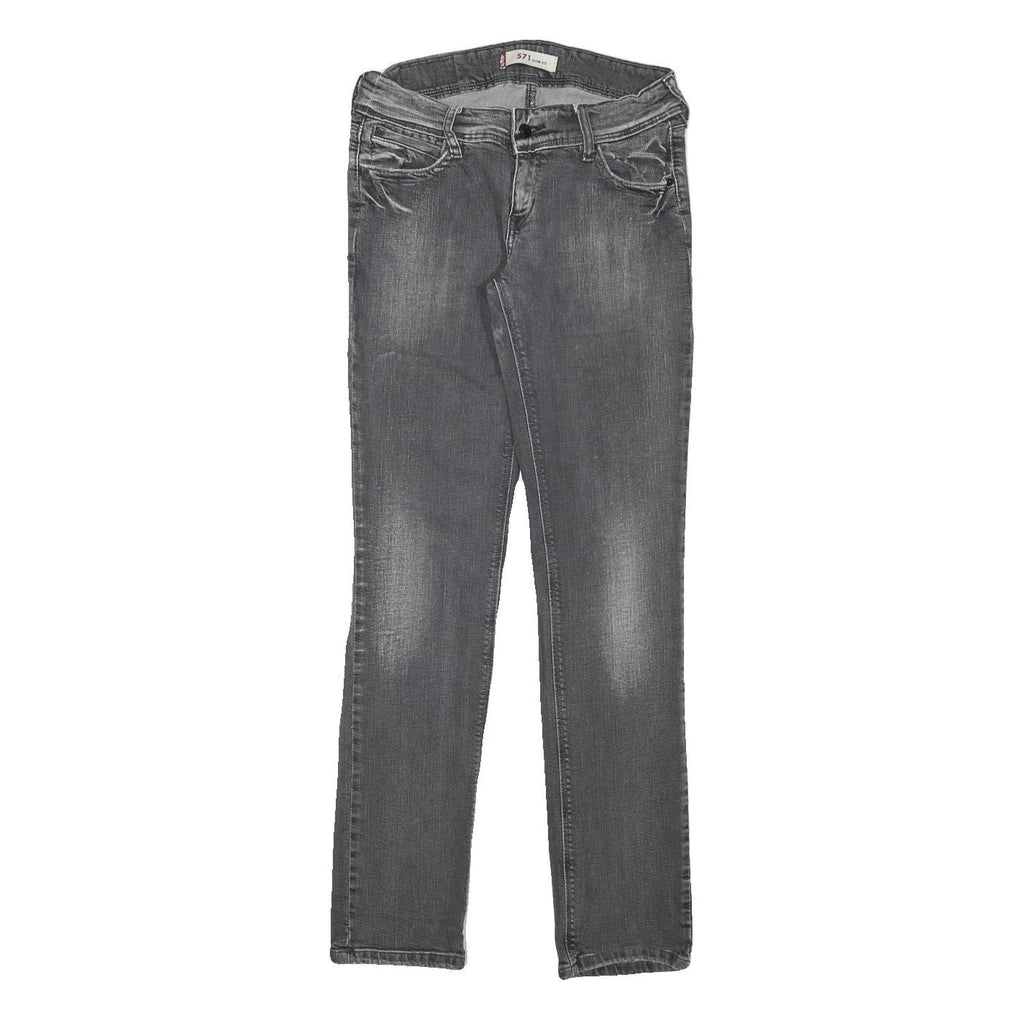 LEVI'S Womens Jeans Grey Slim Skinny Denim Medium W27 L30 Stylish Casual