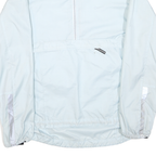 NIKE Womens White Light Blue Zip Track Jacket L Polyester Blend Sportswear