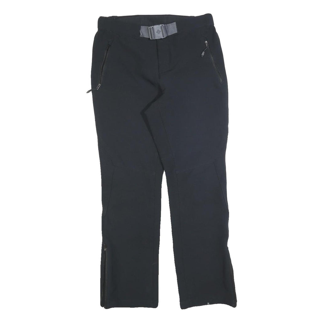 COLUMBIA Womens Cotton Blend Black Regular Zip Trousers W30 L30 Outdoor Hiking