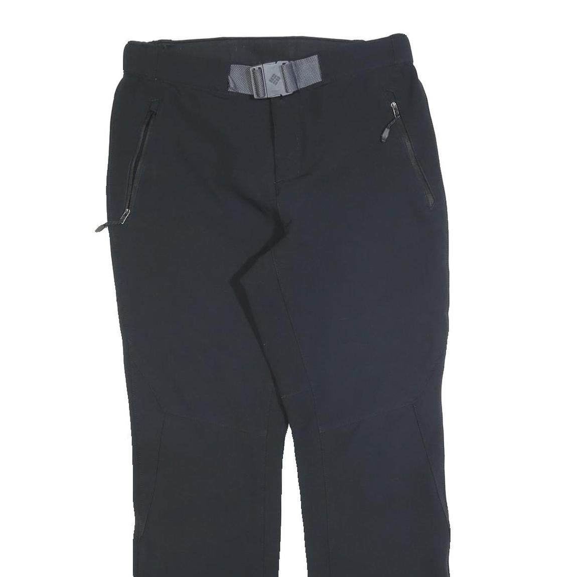 COLUMBIA Womens Cotton Blend Black Regular Zip Trousers W30 L30 Outdoor Hiking