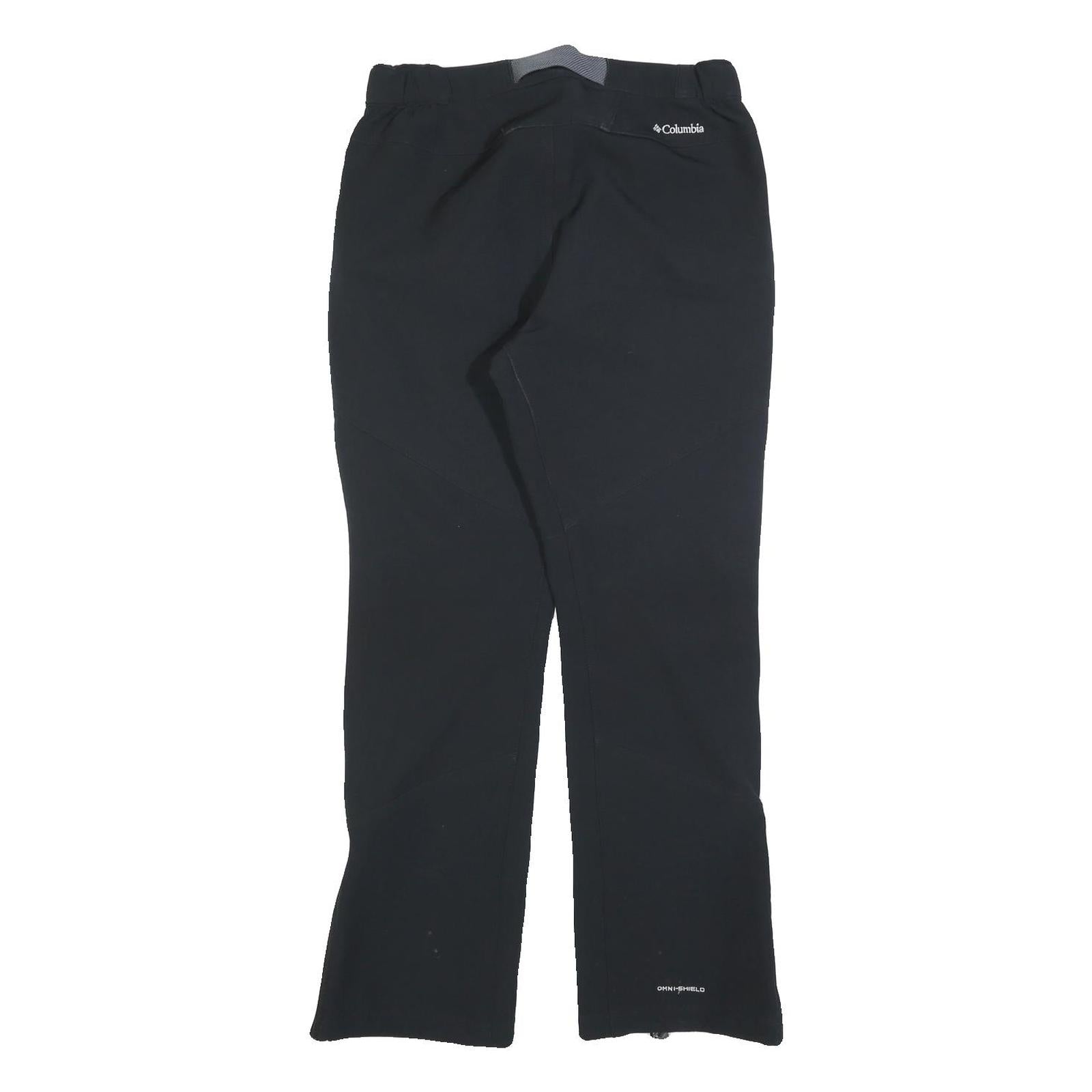 COLUMBIA Womens Cotton Blend Black Regular Zip Trousers W30 L30 Outdoor Hiking