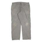 DICKIES Mens Relaxed Grey Cotton Blend Jeans W36 L30 Workwear Zip Closure