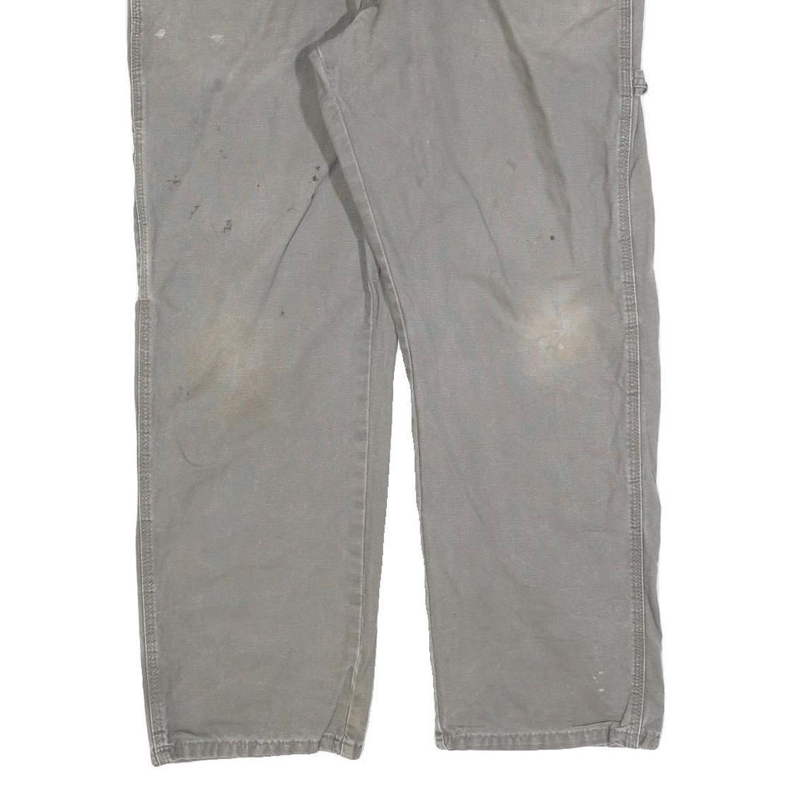 DICKIES Mens Relaxed Grey Cotton Blend Jeans W36 L30 Workwear Zip Closure