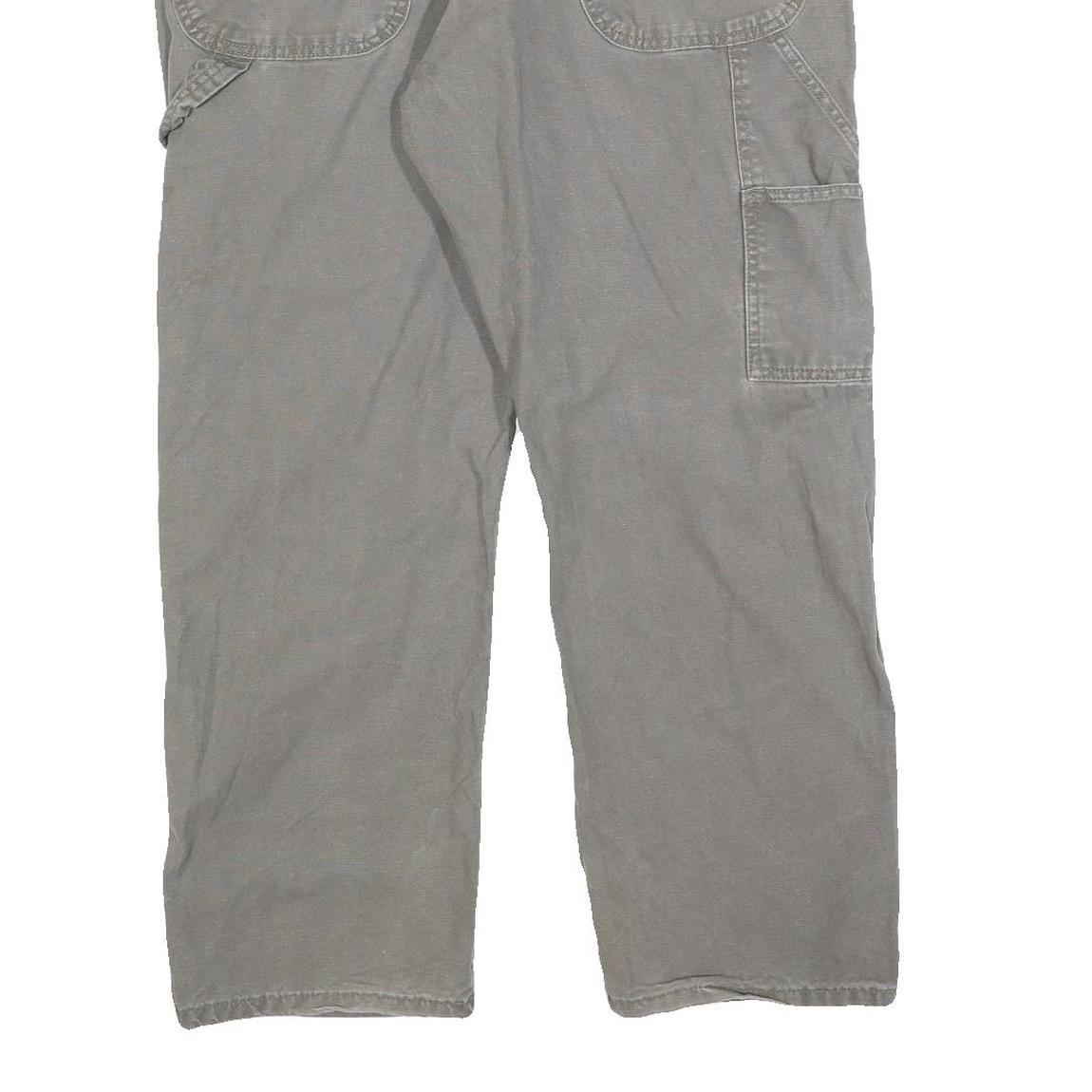 DICKIES Mens Relaxed Grey Cotton Blend Jeans W36 L30 Workwear Zip Closure