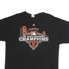 MAJESTIC Mens Black Giants XL Short Sleeve Crew Neck Graphic T-Shirt NL West