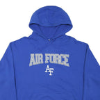 CAMPUS DRIVE Mens Blue Air Force Pullover Hoodie L Cotton Blend