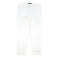 LAUREN RALPH LAUREN Womens Cotton Blend White Slim Straight Trousers W30 L25