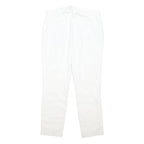 LAUREN RALPH LAUREN Womens Cotton Blend White Slim Straight Trousers W30 L25