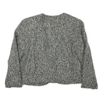NORUND LIFE Womens Grey Wool Blend Button Jacket M Classic Plain Stylish Warm