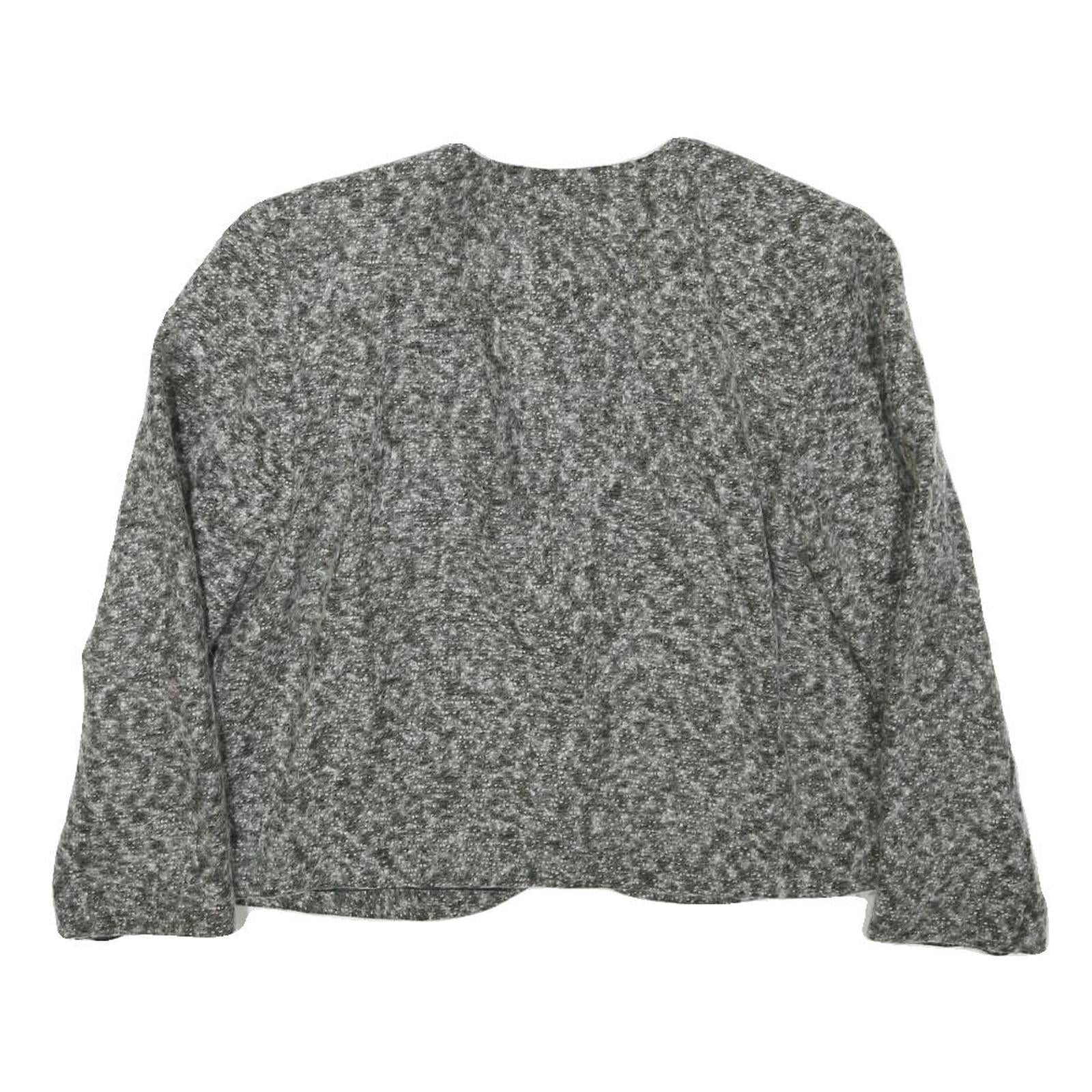 NORUND LIFE Womens Grey Wool Blend Button Jacket M Classic Plain Stylish Warm