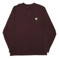 POLO RALPH LAUREN Mens Maroon Long Sleeve Henley L Cotton Casual