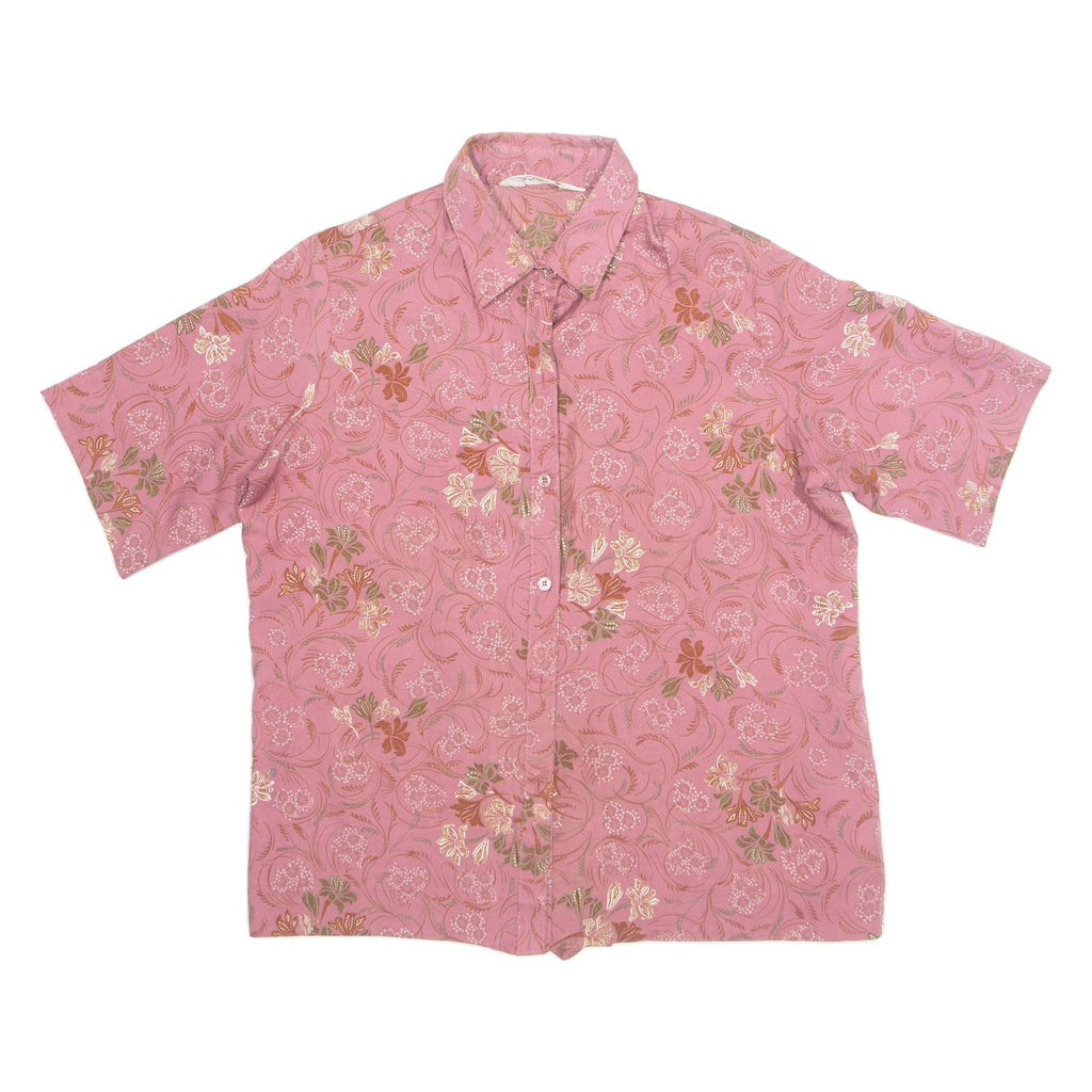 Womens Printed Shirt Pink Floral L