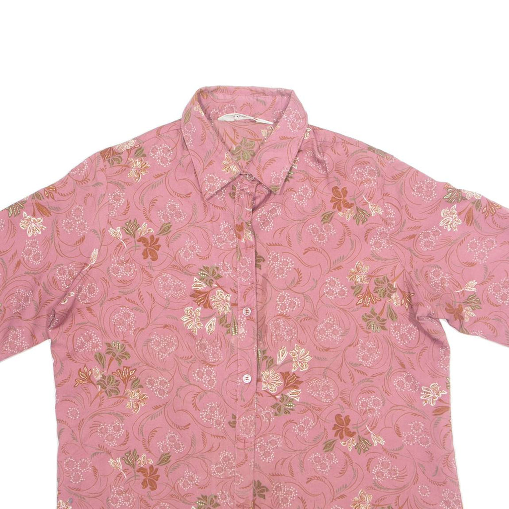 Womens Printed Shirt Pink Floral L
