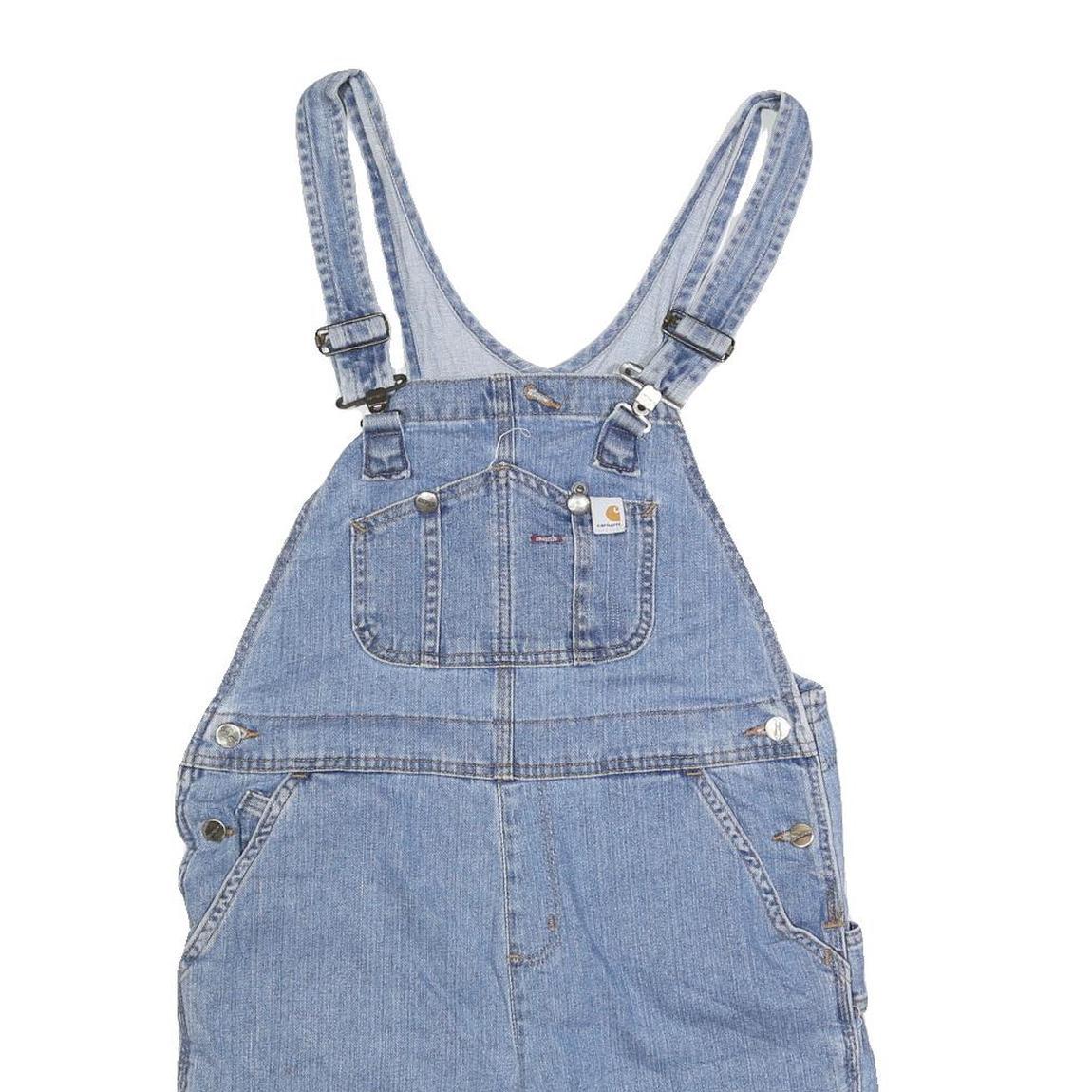 CARHARTT Womens Blue Denim Dungarees Regular Fit Cotton Blend Size S W34 L9