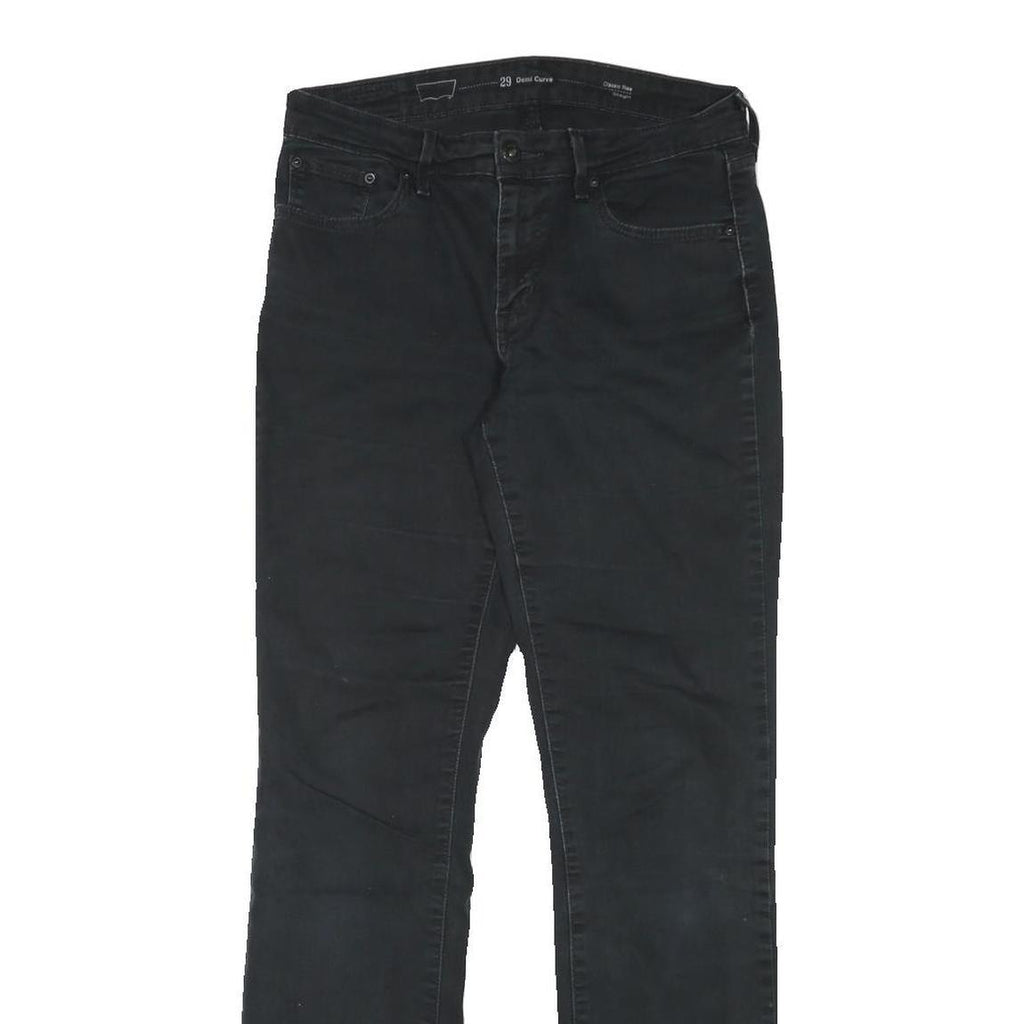 LEVI'S Womens Classic Black Skinny Denim Medium W28 L30 Cotton Blend Zip Jeans