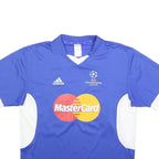 ADIDAS Mens Blue & White UEFA Champions League Football Shirt M Short Sleeve