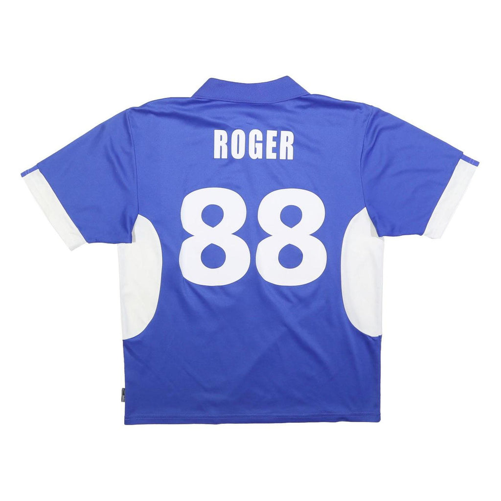 ADIDAS Mens Blue & White UEFA Champions League Football Shirt M Short Sleeve