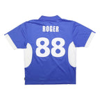 ADIDAS Mens Blue & White UEFA Champions League Football Shirt M Short Sleeve