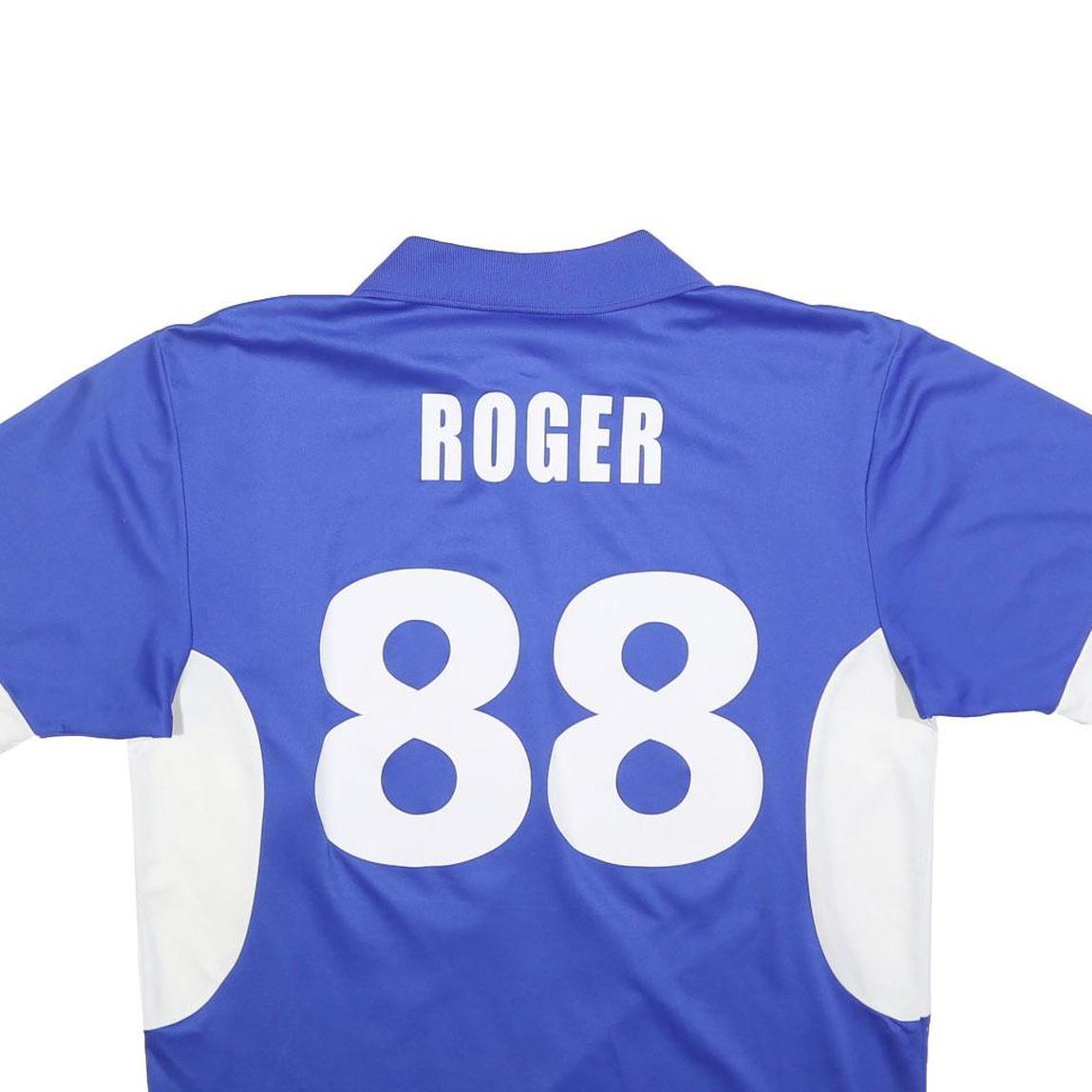 ADIDAS Mens Blue & White UEFA Champions League Football Shirt M Short Sleeve