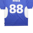 ADIDAS Mens Blue & White UEFA Champions League Football Shirt M Short Sleeve