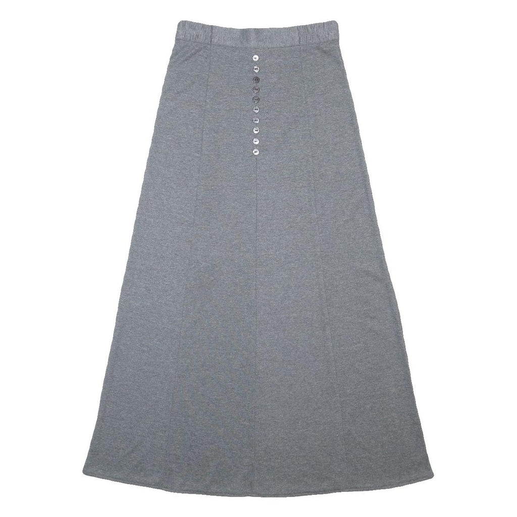 BIAGGINI Womens Grey Mini Polyester Blend Skirt Button Front Elastic Waist S