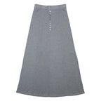 BIAGGINI Womens Grey Mini Polyester Blend Skirt Button Front Elastic Waist S