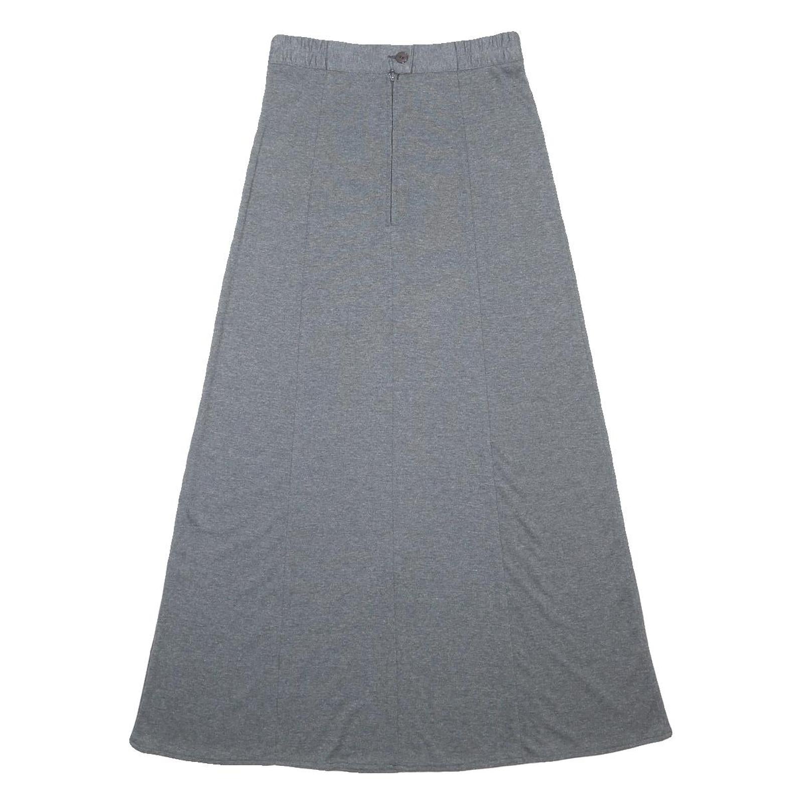 BIAGGINI Womens Grey Mini Polyester Blend Skirt Button Front Elastic Waist S