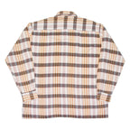 Mens Shirt Brown Check Long Sleeve XL
