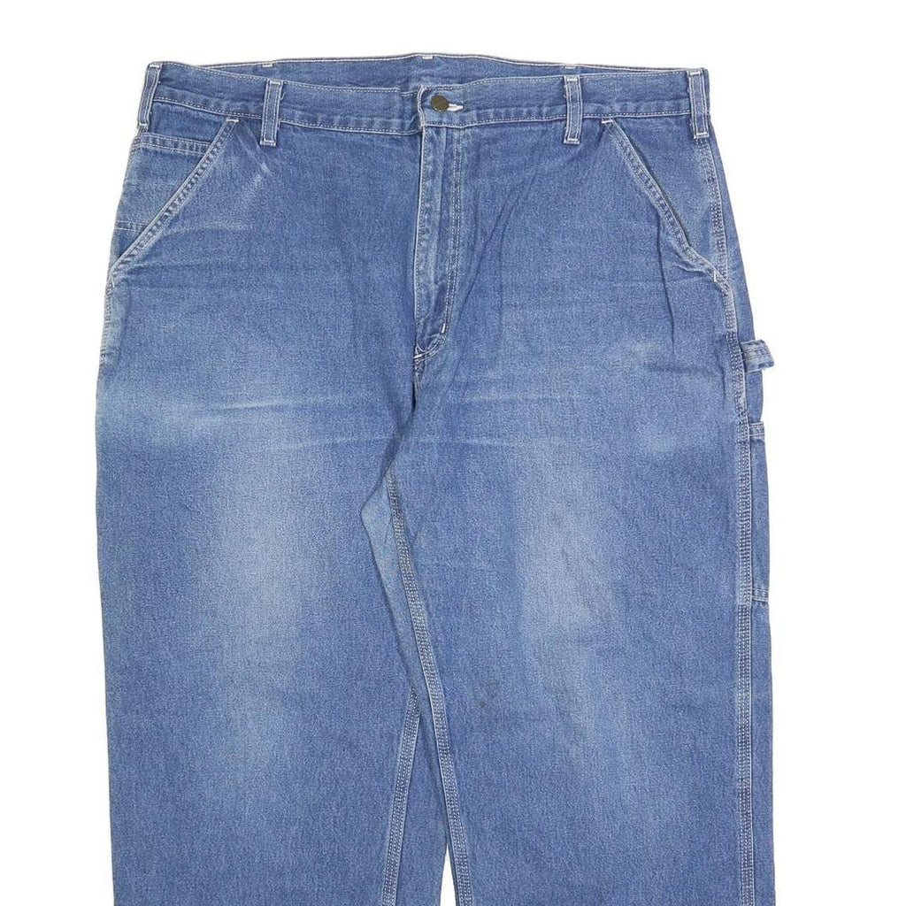CARHARTT Mens Jeans Blue Loose Straight Denim Medium W40 L28 Workwear Utility