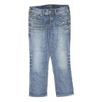 SILVER Womens Regular Fit Straight Leg Denim Light Wash W30 L26 Embroidered