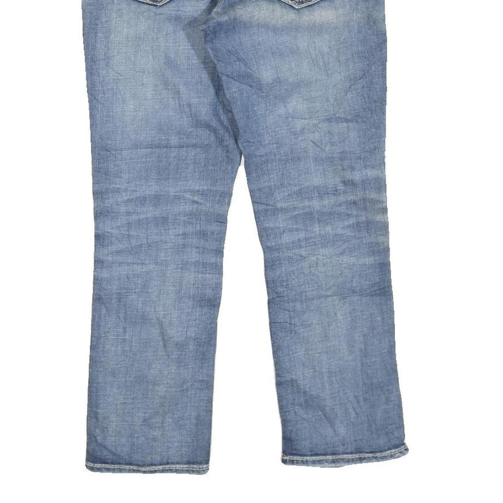 SILVER Womens Regular Fit Straight Leg Denim Light Wash W30 L26 Embroidered