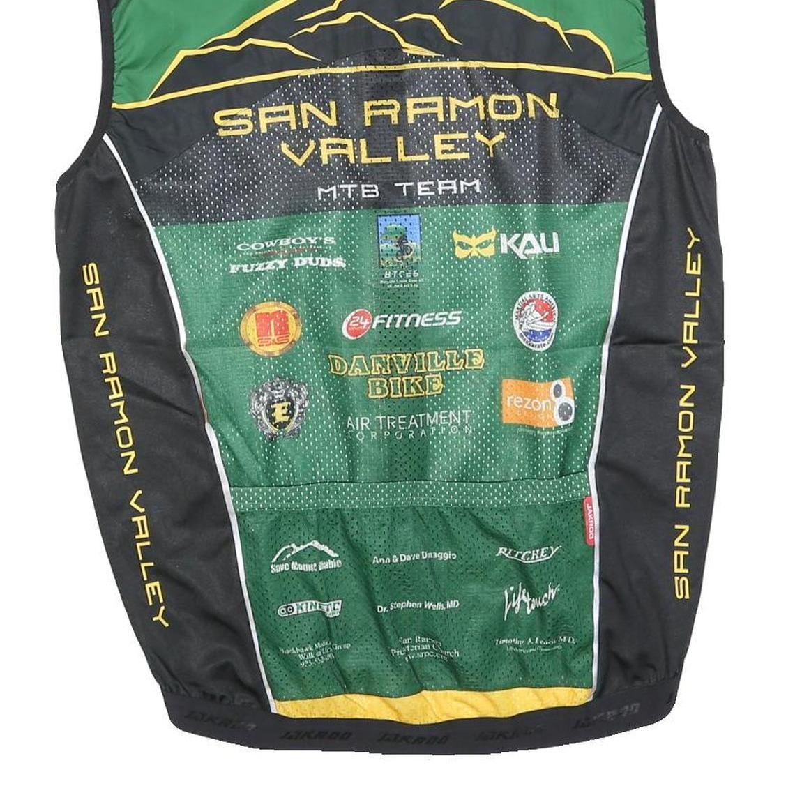 JAKROO Mens Green Black & Yellow Cycling Sleeveless Crew Neck 2XL Jersey