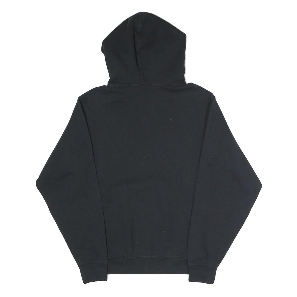 FILA Mens Black Cotton Blend Pullover Hoodie S Large Logo Print Comfort