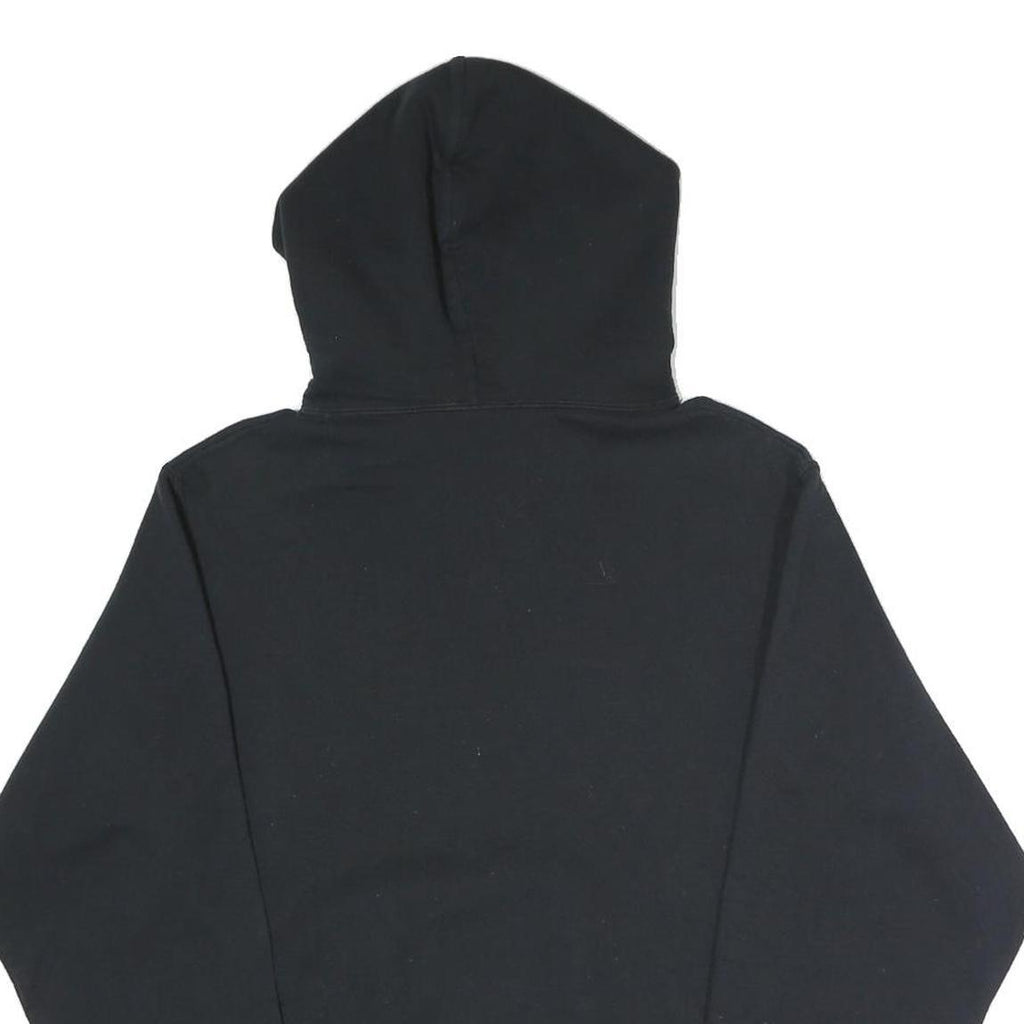 FILA Mens Black Cotton Blend Pullover Hoodie S Large Logo Print Comfort