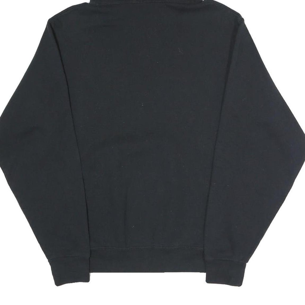 FILA Mens Black Cotton Blend Pullover Hoodie S Large Logo Print Comfort