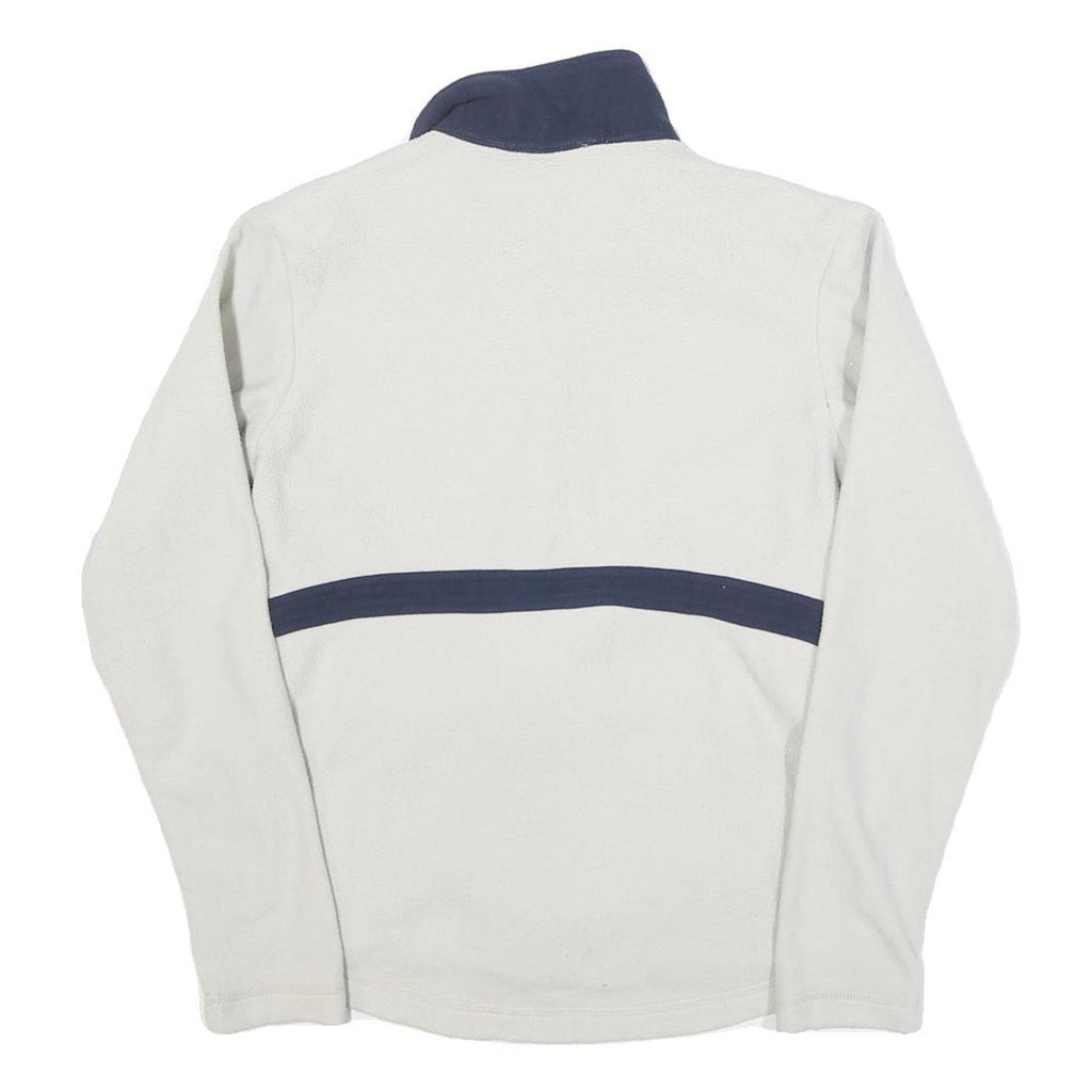 THE NORTH FACE Womens White & Navy Zip Jacket M Polyester Blend Plain Outdoor