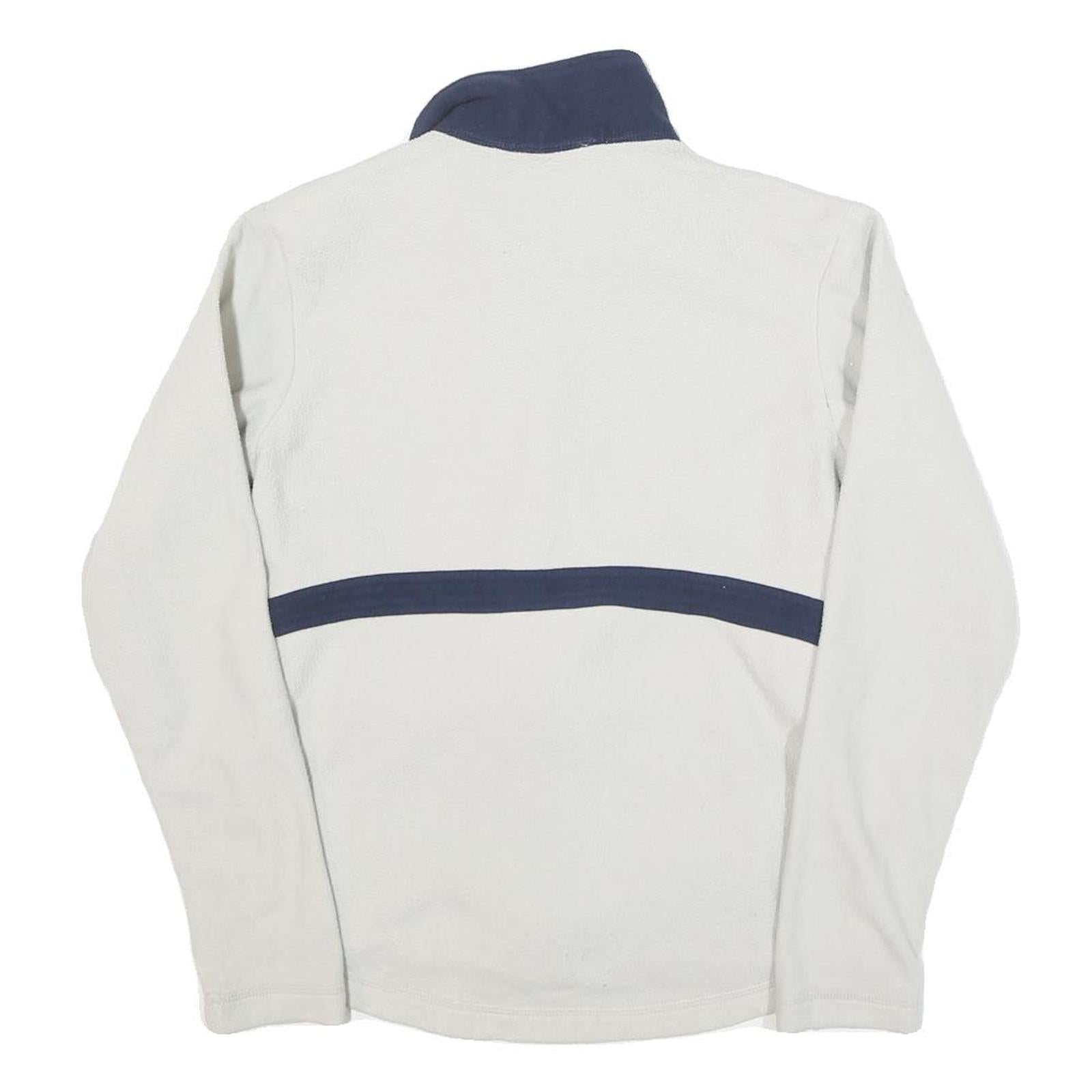 THE NORTH FACE Womens White & Navy Zip Jacket M Polyester Blend Plain Outdoor