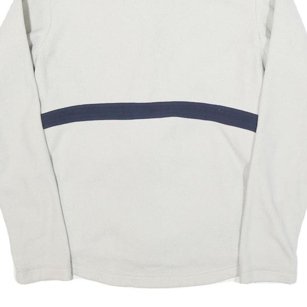 THE NORTH FACE Womens White & Navy Zip Jacket M Polyester Blend Plain Outdoor