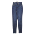LEVI'S 721 Womens Jeans Blue Slim Skinny Denim Medium W25 L30 Stretch Zip