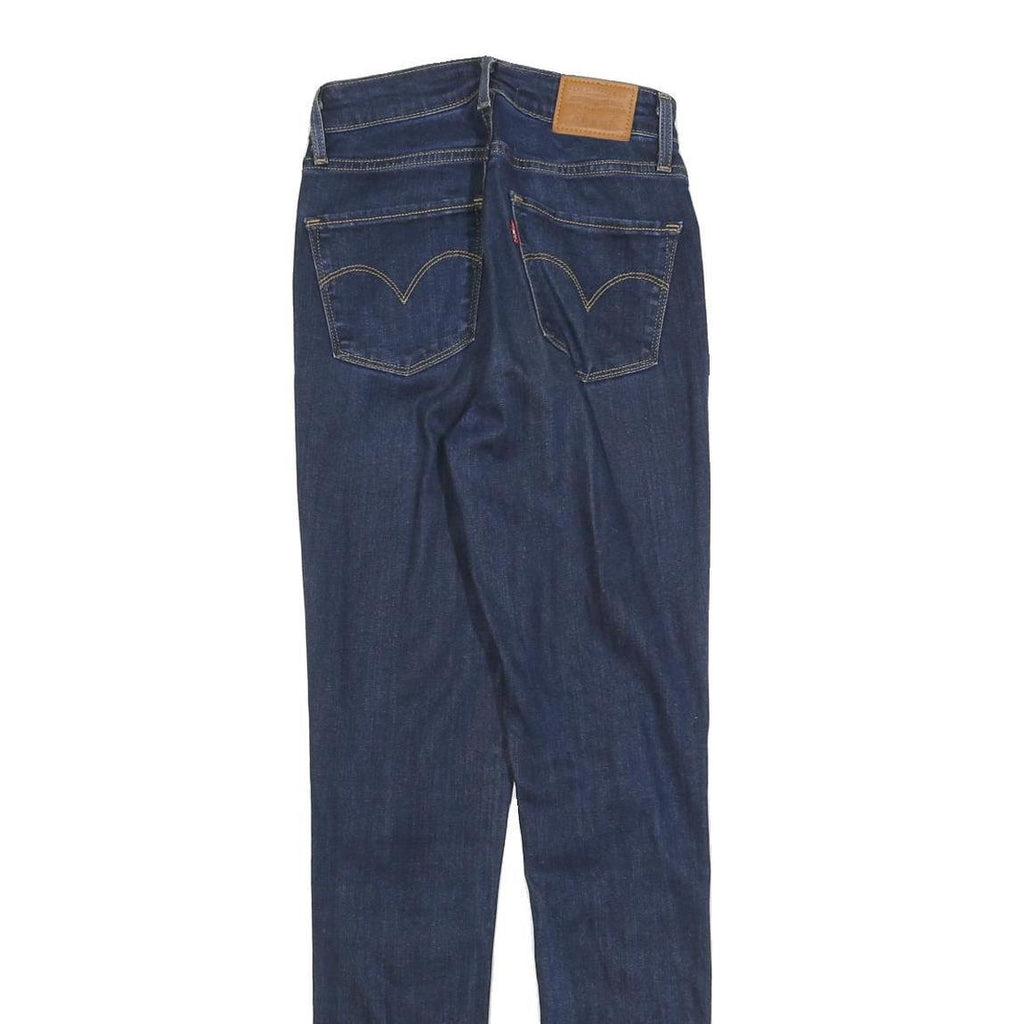 LEVI'S 721 Womens Jeans Blue Slim Skinny Denim Medium W25 L30 Stretch Zip