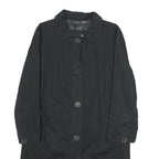 SANDRO Womens Black Cotton Button Jacket UK 8 Classic Fit Long Sleeve Plain