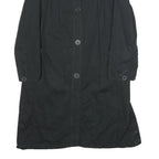 SANDRO Womens Black Cotton Button Jacket UK 8 Classic Fit Long Sleeve Plain
