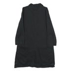 SANDRO Womens Black Cotton Button Jacket UK 8 Classic Fit Long Sleeve Plain