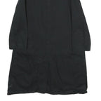 SANDRO Womens Black Cotton Button Jacket UK 8 Classic Fit Long Sleeve Plain