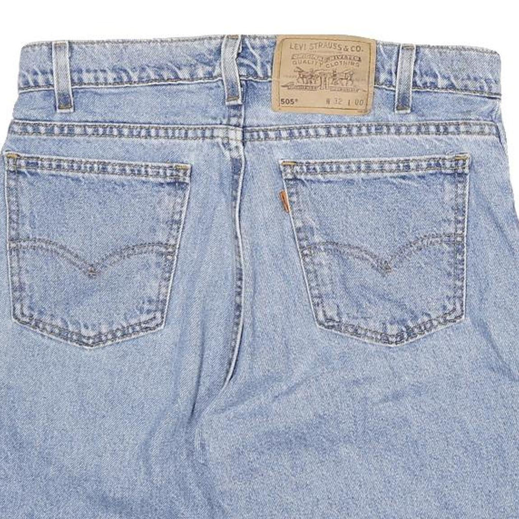 LEVI'S Mens Shorts Blue Casual Denim L W32 Classic Cotton Blend 505